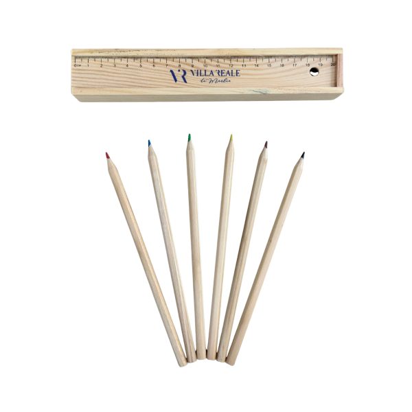 set matite legno e righello